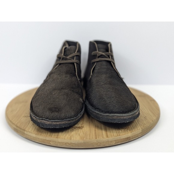 J Crew Chukka Boots Mens 11 Pony Hair 1990 MacAlister‎ Brown Shoes Italy - Picture 6 of 11
